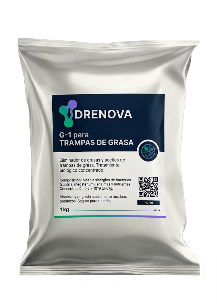 Sachet de drenova G-1 para trampas de grasa.